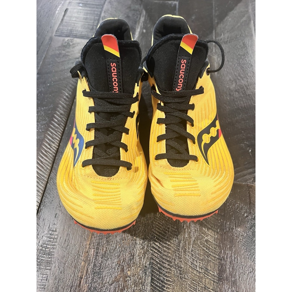 Saucony Ballista MD Womens Track Spikes Yellow Red S19071-16 Size‎ 8 Excellent